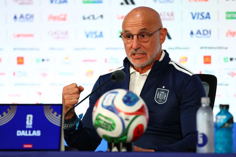  Spain coach Luis De La Fuente during the press conference.