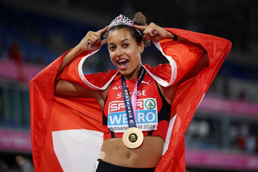 Werrová jako evropská šampionka. Werrová jako evropská šampionka.