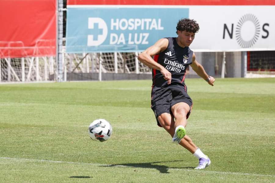 Rafael Luís à l'entraînement au Benfica