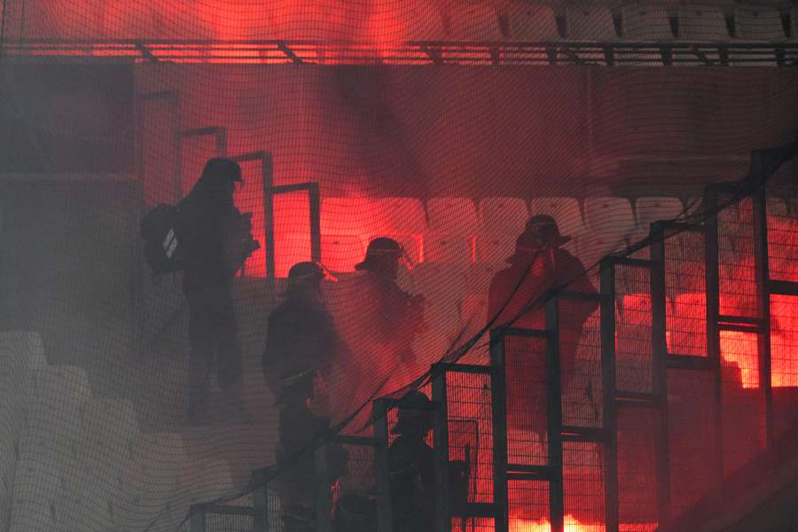 Marseille and Frankfurt's Champions League match was overshadowed by crowd trouble 