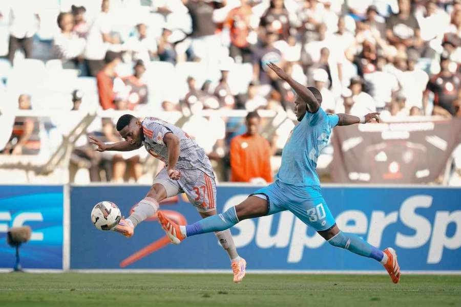 Right-back Thabiso Lebitso crosses the ball in Orlando Pirates' 2-0 win over Durban City on Saturday. Right-back Thabiso Lebitso crosses the ball in Orlando Pirates' 2-0 win over Durban City on Saturday.