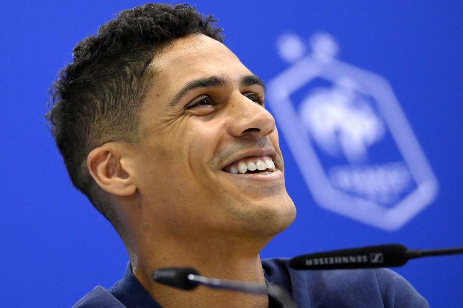 Varane was all smiles during the press conference ahead of the World Cup semi-finals