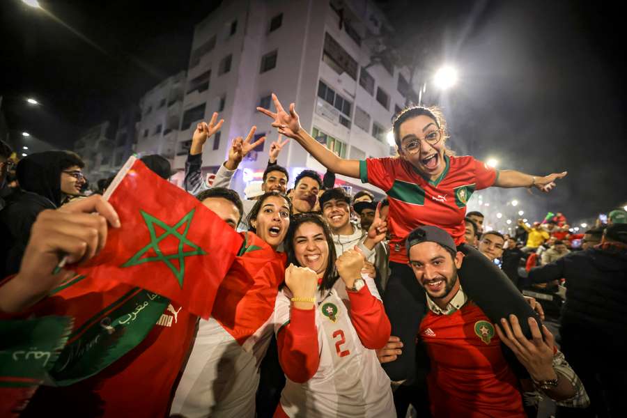 I tifosi del Marocco in festa a Rabat