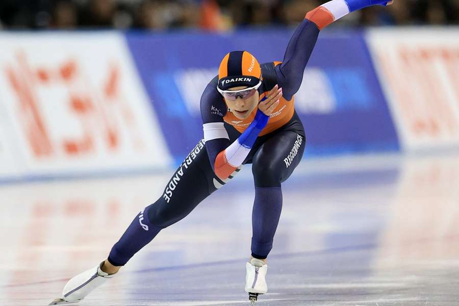 Femke Kok eerder dit jaar in actie in Obihiro