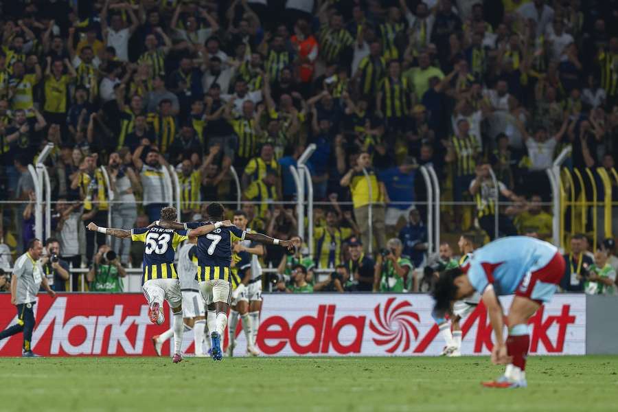 Fenerbahce celebrate one of their goals Fenerbahce celebrate one of their goals