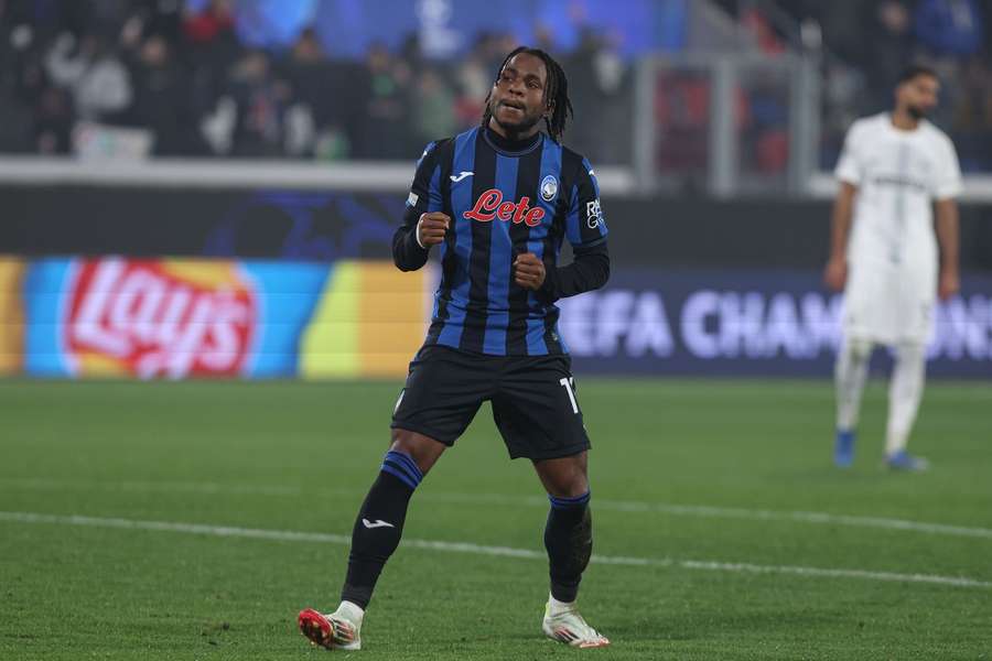 Lookman celebrates his goal