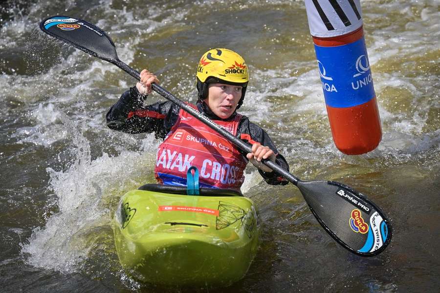 Tereza Fišerová během Světového poháru v Praze.