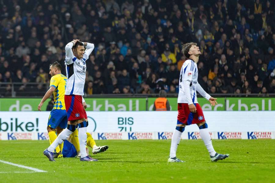 HSV-spillerne græmmer sig efter nederlaget til Braunschweig 