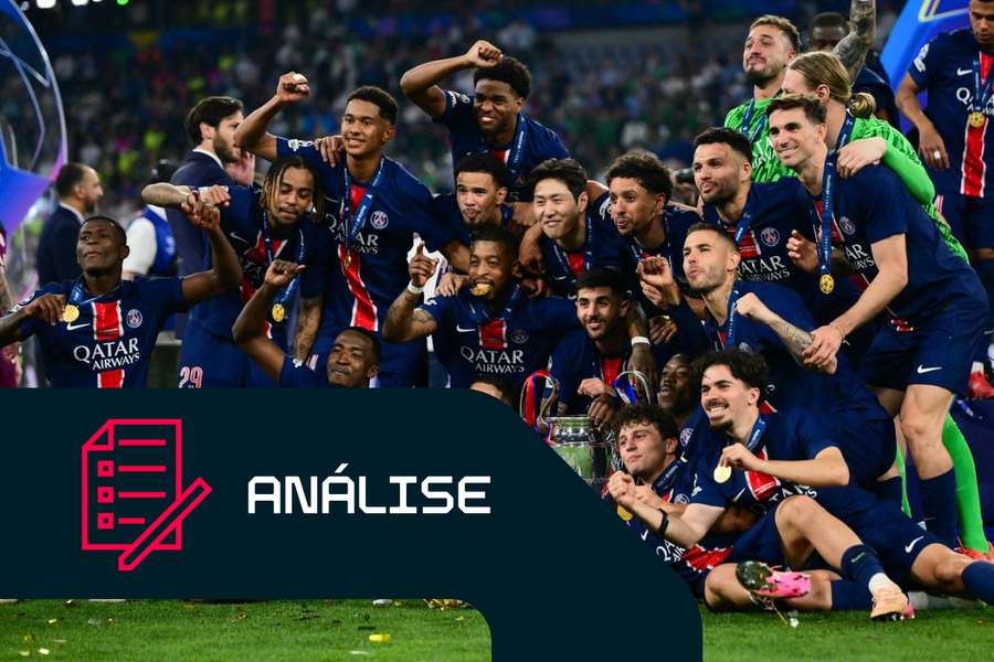 Jogadores do PSG comemoram a vitória na final da Liga dos Campeões