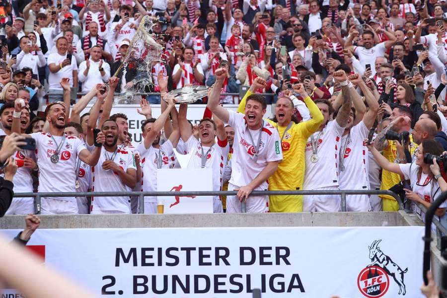 Cologne celebrate the 2. Bundesliga title in May