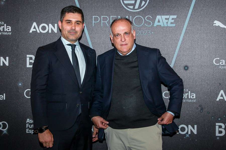 David Aganzo y Javier Tebas, en otros tiempos más amigables entre ambos