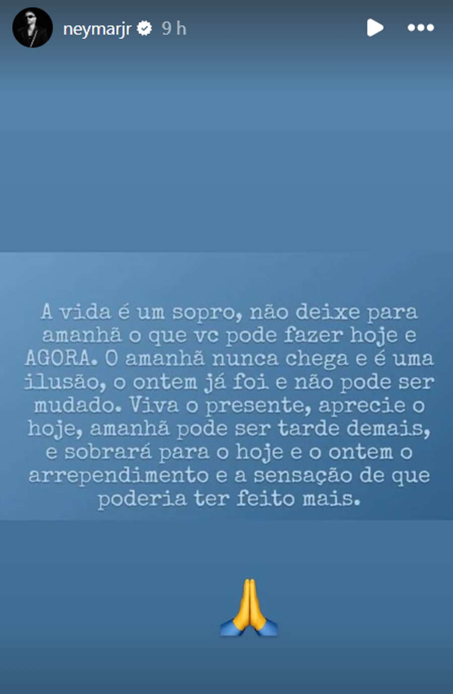 La historia publicada por Neymar La historia publicada por Neymar