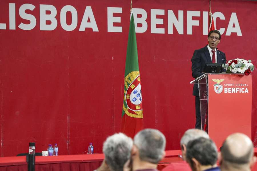 Rui Costa, presidente do Benfica, na Assembleia Geral