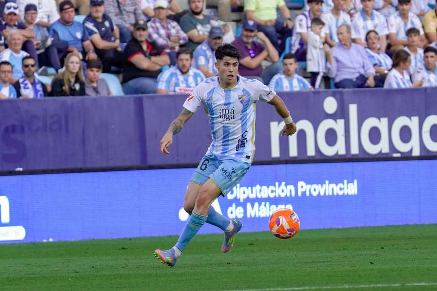 Antonio Cordero, en un partido con el Málaga.