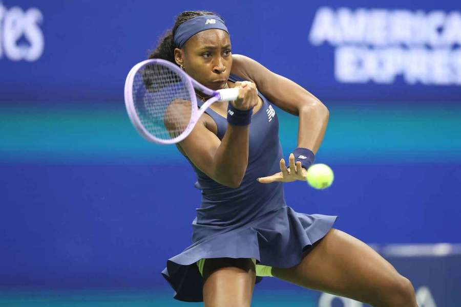 Coco Gauff during US Open first round