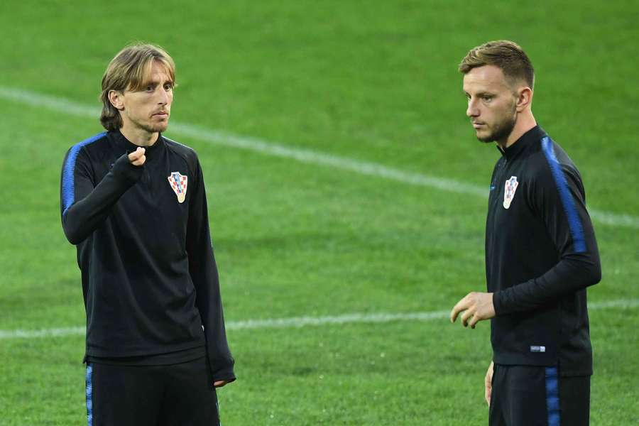 Ivan Rakitic con Luka Modric