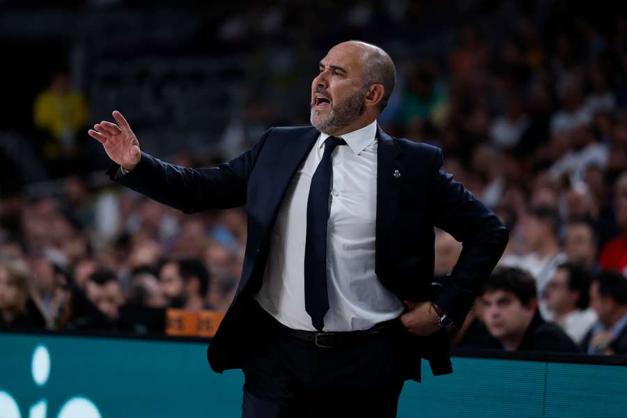 Chus Mateo, durante el Real Madrid-Unicaja