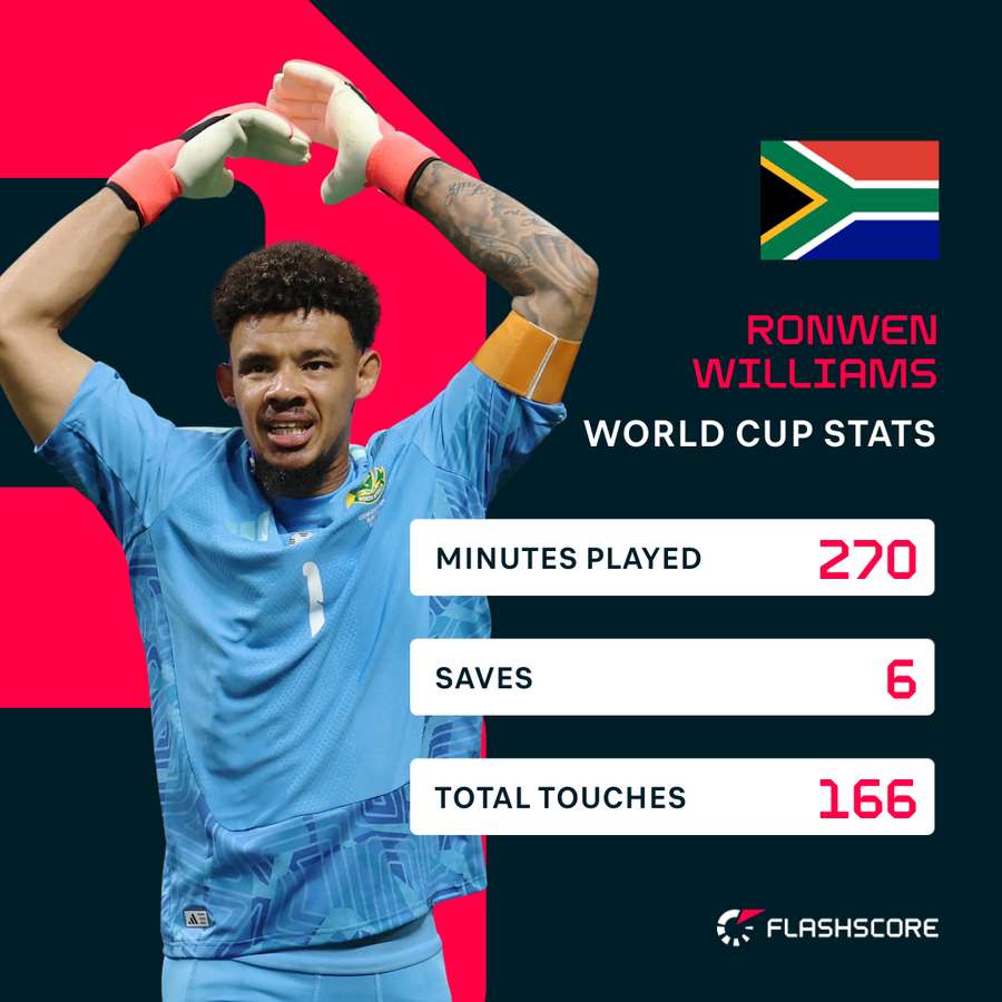Williams' World Cup stats