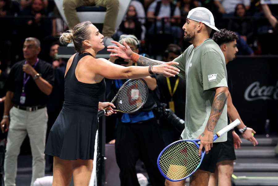 Nick Kyrgios lost six games on his way to beating Aryna Sabalenka in Dubai