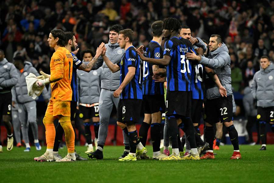 Inter's players react to being eliminated from the Champions League