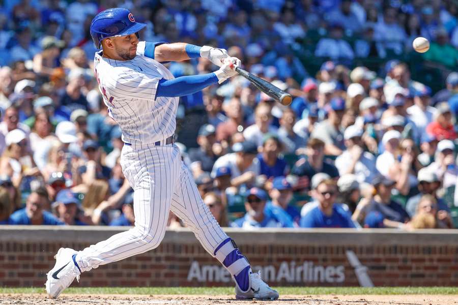 Second baseman Nick Madrigal helped the Cubs overcome the Reds