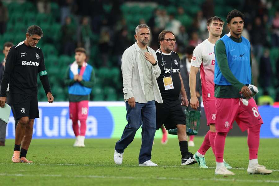 Rui Borges, treinador do Sporting, no final do jogo com o Ac. Viseu Rui Borges, treinador do Sporting, no final do jogo com o Ac. Viseu