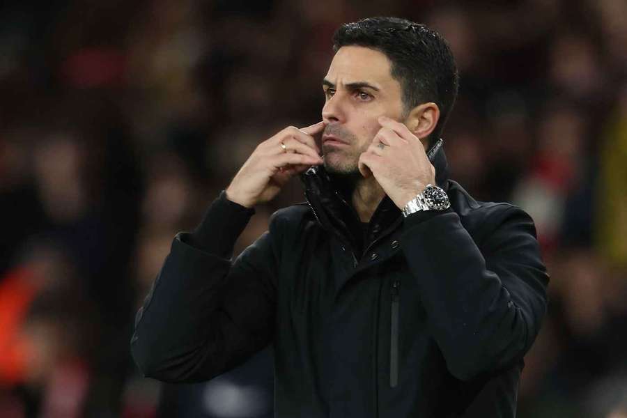Mikel Arteta's side remain six points behind Liverpool having played a game more