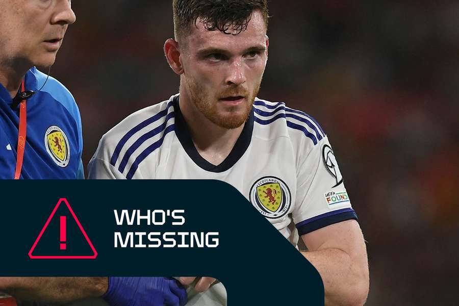 Andy Robertson was taken off injured during Scotland's defeat in Spain