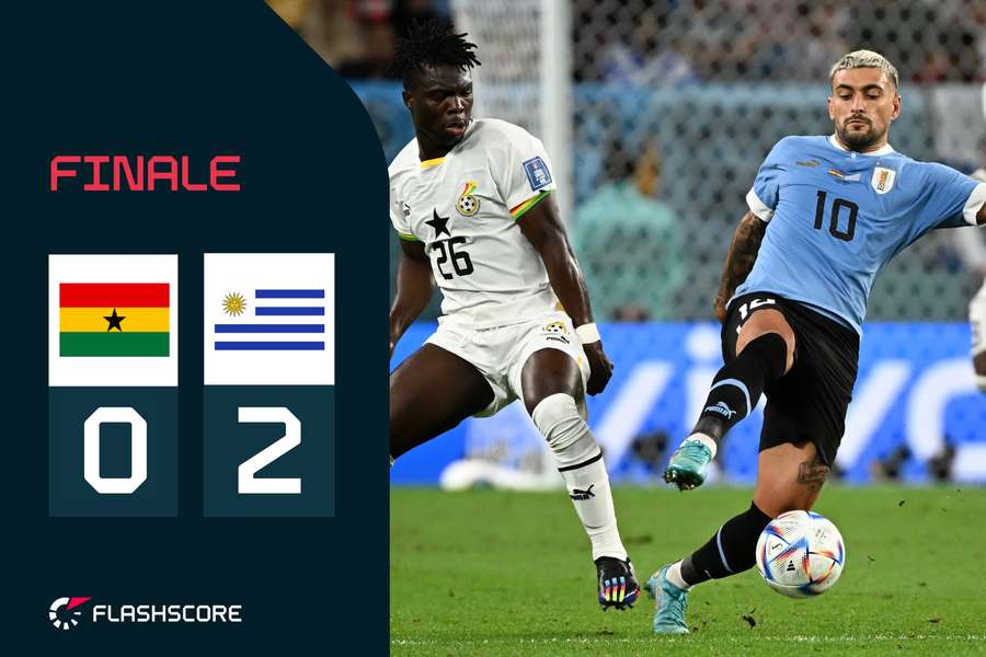 Ghana-Uruguay 0-2: i sudamericani si impongono con una doppietta di De Arrascaeta