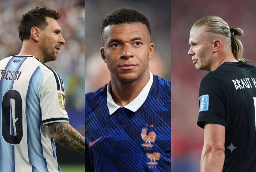 Messi, Mbappé e Haaland, os goleadores da Copa até o momento Messi, Mbappé e Haaland, os goleadores da Copa até o momento