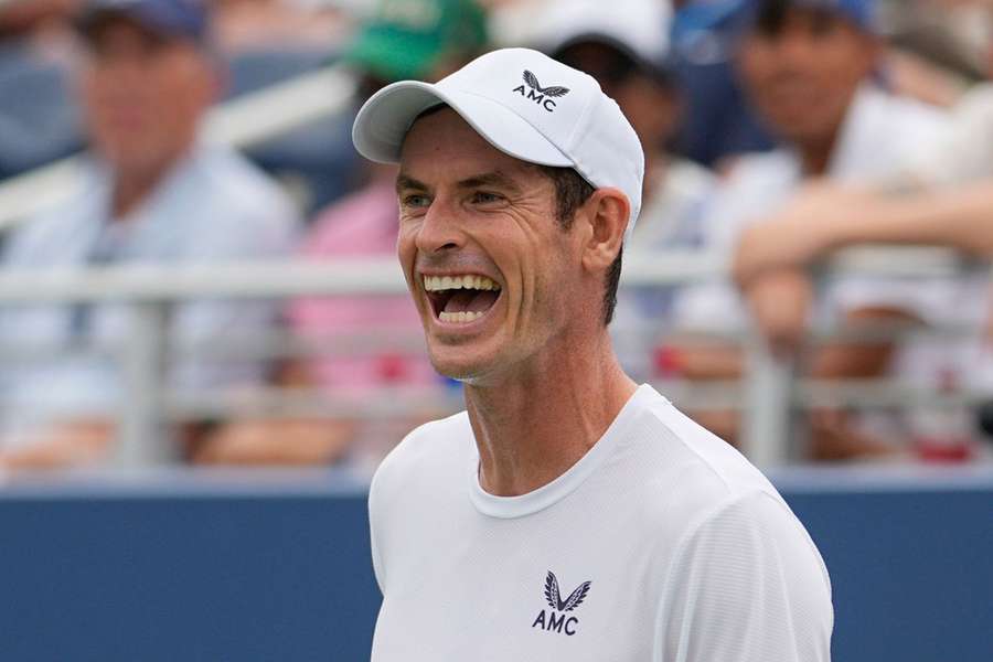 Murray celebrates at the US Open