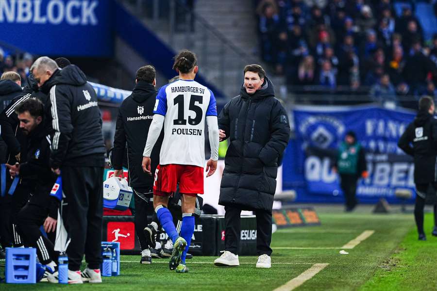 Polzin im Gespräch mit Routinier Poulsen