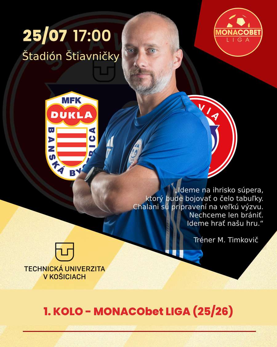 Slová trénera Timkoviča pred duelom s Duklou.
