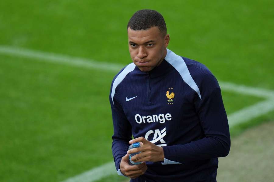 Mbappé eerder in de week op de training