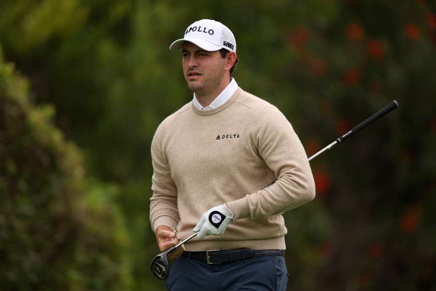 Patrick Cantlay reacts to a shot in the third round of the US PGA Tour Genesis Invitational