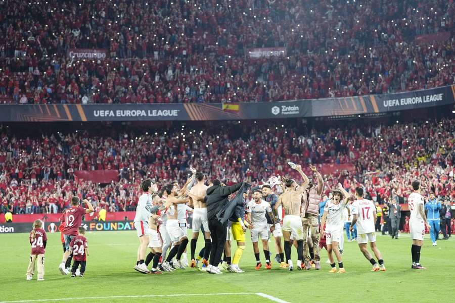 Sevilla fejrer sejren over Juventus