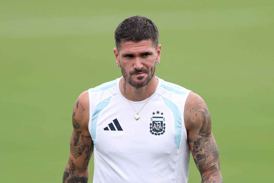 Argentina's Rodrigo de Paul during training Argentina's Rodrigo de Paul during training