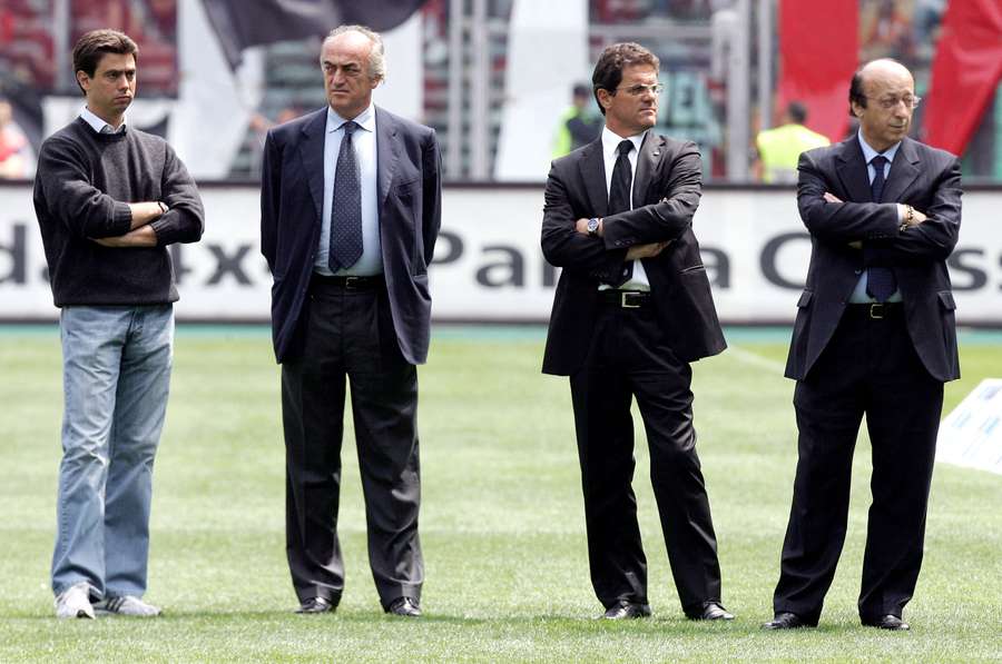 Giraudo con Capello, Moggi e Andrea Agnelli