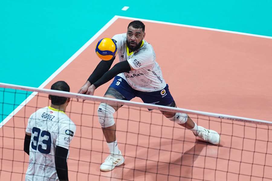Earvin Ngapeth avec le Fenerbahçe le 28 janvier.
