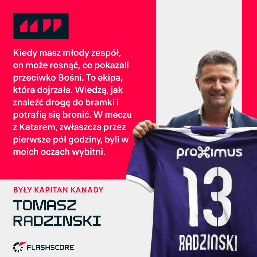 Były kapitan Kanady Tomasz Radzinski podziwia grę obecnej reprezentacji