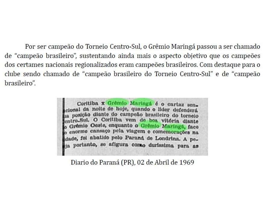 Trecho de um dossiê desenvolvido por Ewerson Vasconcelos, pesquisador da comissão histórica do Sport