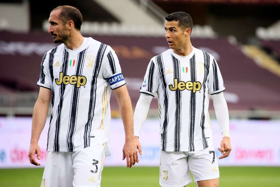 Chiellini e Cristiano Ronaldo, durante il suo periodo alla Juventus