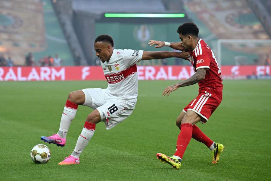 Leweling (l.) im Finale des DFB-Pokals