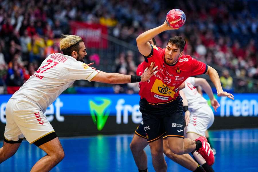 Dani Dujshebaev mit Spanien gegen Japan bei der WM 2025 Dani Dujshebaev mit Spanien gegen Japan bei der WM 2025