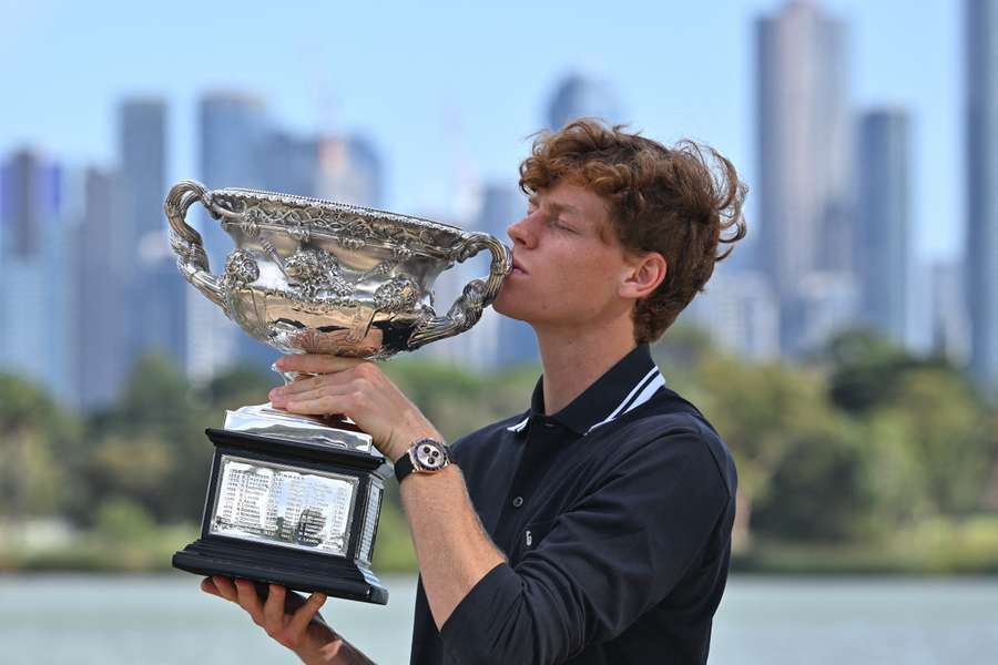 Jannik Sinner à Melbourne après son succès à l'Open d'Australie fin-janvier.