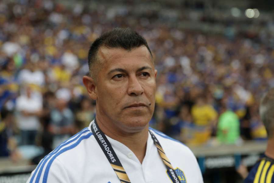 Boca Juniors coach Jorge Almiron before the final