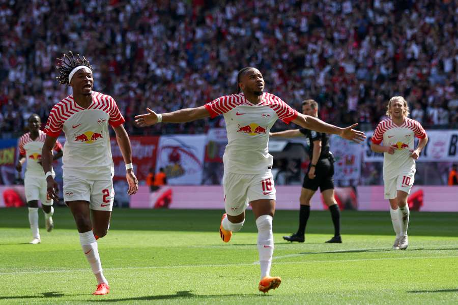 Christopher Nkunku scored RB Leipzig's second goal