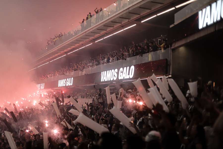 Adeptos do Atlético-MG numa festa memorável contra o River, na Libertadores