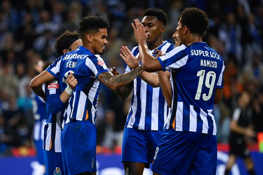 Galeno celebra uno de sus goles ante el Estoril