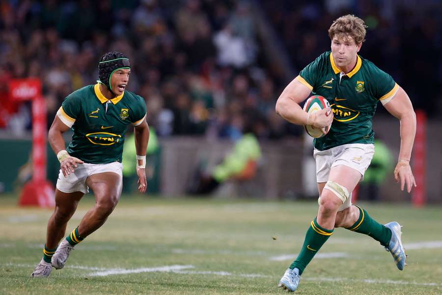 Number eight Evan Roos has won eight caps for South Africa so far.